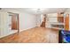 Large basement area with hardwood floors and a walk out door at 2201 Colonial Oak Way, Stone Mountain, GA 30087