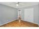 Bedroom with hardwood flooring and double closets at 2201 Colonial Oak Way, Stone Mountain, GA 30087