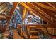 View of the unfinished attic space showing ductwork and stored items at 4721 W Lakeshore Dr, Acworth, GA 30101