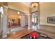 Open floor plan with hardwood floors, formal dining room, and living room at 4721 W Lakeshore Dr, Acworth, GA 30101