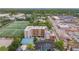 Aerial view of a building surrounded by green spaces, athletic fields, and convenient access to nearby amenities at 112 Rogers Ne St # 304, Atlanta, GA 30317