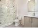 Stylish bathroom showcasing a glass-enclosed shower and modern vanity at 4757 Lake Forrest Drive Northwest Dr, Atlanta, GA 30342