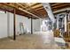 Unfinished basement, painted white, providing ample storage and utility space at 4774 Saint Bernard Sw Dr, Lilburn, GA 30047