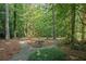 Landscaped backyard offers a gravel walking path at 310 Ivy Brooke Ct, Atlanta, GA 30342
