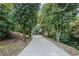 A long driveway offers mature trees on both sides and leads to the home at 310 Ivy Brooke Ct, Atlanta, GA 30342