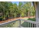Outdoor view from the deck of wooded backyard at 530 Old Cobblestone Dr, Atlanta, GA 30350