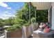 Cozy patio with comfortable seating and lush greenery in planter boxes overlooking the neighborhood at 281 15Th Ne St # 202, Atlanta, GA 30309
