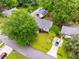 Aerial view featuring homes with well-kept lawns and mature trees at 1927 Alexander Se St, Smyrna, GA 30080