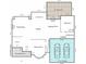First floor plan featuring covered porch, Gathering room, kitchen, dining room, garage, and more at 3250 Seven Oaks Dr, Cumming, GA 30041
