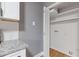Convenient laundry area with washer and dryer hookups adjacent to kitchen at 5400 Roswell Rd # Apt E6, Sandy Springs, GA 30342