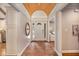 Elegant entryway featuring brick flooring, custom ceiling design and natural light at 7265 Hunters Branch Dr, Sandy Springs, GA 30328