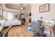 Primary bedroom with a four-poster bed and a separate office area at 1765 Dew Pl, Marietta, GA 30064