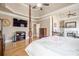 Generous primary bedroom suite featuring a trey ceiling and hardwood floors at 1765 Dew Pl, Marietta, GA 30064