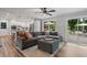 Comfortable living room with hardwood floors, large windows, and access to the outdoor deck at 2109 Allgood Rd, Marietta, GA 30062