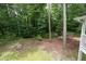 Expansive backyard featuring mature trees and lush greenery, offering privacy and a natural setting at 4920 Hampton Lake Dr, Marietta, GA 30068