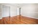 This bedroom features hardwood floors and lots of closet space at 2519 Lauderdale Ne Dr, Atlanta, GA 30345