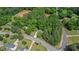 Aerial view captures the residence nestled among lush greenery, near a winding road at 3852 Drew Campground Rd, Cumming, GA 30040