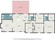 Detailed floor plan showcasing the layout, room dimensions, including bedrooms, bathrooms, kitchen, living room, and covered deck at 3852 Drew Campground Rd, Cumming, GA 30040
