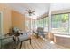 Inviting screened porch with ceiling fan, seating and natural light, perfect for relaxing and enjoying the outdoors at 4423 Windsor Oaks Cir, Marietta, GA 30066