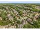 Extensive aerial view showcasing a sprawling residential community surrounded by dense greenery at 5605 Copper Creek Pass, Cumming, GA 30040