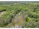 An aerial view showcases a private home nestled among lush trees and greenery, surrounded by a vast, wooded landscape at 3630 Spot Rd, Cumming, GA 30040