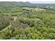 This aerial view reveals a home surrounded by mature trees and a serene, lush landscape for ultimate privacy at 3630 Spot Rd, Cumming, GA 30040