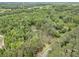 An aerial view features a charming home nestled within dense woodlands offering privacy and a serene natural setting at 3630 Spot Rd, Cumming, GA 30040