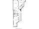 Detailed floor plan featuring two bedrooms, living room, kitchen, and bathrooms with labeled rooms at 800 Peachtree Ne St # 8531, Atlanta, GA 30308