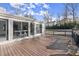 A sunroom flows out to a spacious wooden deck, perfect for entertaining and relaxing at 2148 Allgood Rd, Marietta, GA 30062