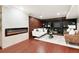 Finished basement featuring a modern fireplace, stylish decor, and comfortable seating at 2148 Allgood Rd, Marietta, GA 30062