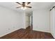 Spacious bedroom featuring hardwood floors, neutral walls and large closet at 101 Swanton Hill Ct, Decatur, GA 30030