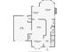 Detailed first floor plan showing layout of kitchen, living room, and garage at 101 Swanton Hill Ct, Decatur, GA 30030