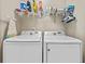 Bright laundry room featuring modern washer and dryer at 150 South St, Buford, GA 30518