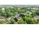 Real estate aerial view of a home nestled within a lush, green neighborhood at 150 South St, Buford, GA 30518