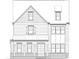 Detailed exterior elevation showing siding, windows, and porch of the house plan at 591 Brashy St, Woodstock, GA 30188