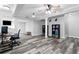 Spacious finished basement featuring new floors and an open layout perfect for versatile living at 75 Auburn Rd, Auburn, GA 30011