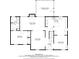 Main floor plan showcasing a kitchen, living and dining rooms, foyer, screened porch, bedroom and bathroom at 75 Auburn Rd, Auburn, GA 30011