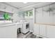 Well-equipped laundry room with modern washer, dryer, sink, and ample storage for convenience at 75 Auburn Rd, Auburn, GA 30011