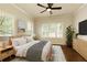 Bedroom with a ceiling fan, shutters, and stylish decor at 1365 Hawthorne Se Ave, Smyrna, GA 30080