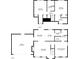Two-story floor plan displaying room dimensions, including bedrooms, living room, and a garage at 385 Russell Ridge Dr, Lawrenceville, GA 30043