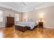 Inviting bedroom with trey ceiling, hardwood floors, and traditional furnishings at 4506 Westcliff Ne Trce, Roswell, GA 30075