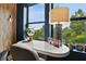 Well-lit desk area with modern lighting and ample natural light showcasing a serene view at 112 Rogers Street Ne # 505, Atlanta, GA 30317