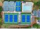 Overhead shot of community amenities including tennis and pickleball courts alongside a sparkling pool area at 5844 Brookstone Nw Walk, Acworth, GA 30101