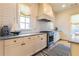 Bright kitchen with subway tile backsplash, custom cabinets, and stainless steel oven at 2067 Telfair Circle # A&B, Atlanta, GA 30324