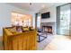 Stylish living room with a fireplace, comfortable seating, and an open floor plan at 2067 Telfair Circle # A&B, Atlanta, GA 30324