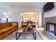 Inviting living room featuring a fireplace, comfortable seating, and an open floor plan at 2067 Telfair Circle # A&B, Atlanta, GA 30324