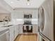 Modern kitchen with white cabinets, stainless steel appliances, and a functional layout for cooking and entertaining at 212 Abingdon Way, Atlanta, GA 30328