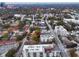 A sweeping aerial view shows residential streets, buildings, and neighborhood at 549 Ne Parkway Ne Dr, Atlanta, GA 30308