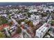 A captivating aerial view shows a neighborhood with city buildings and beautiful homes at 549 Ne Parkway Ne Dr, Atlanta, GA 30308