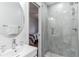 Bathroom featuring tile shower, updated sink and fixtures at 549 Ne Parkway Ne Dr, Atlanta, GA 30308